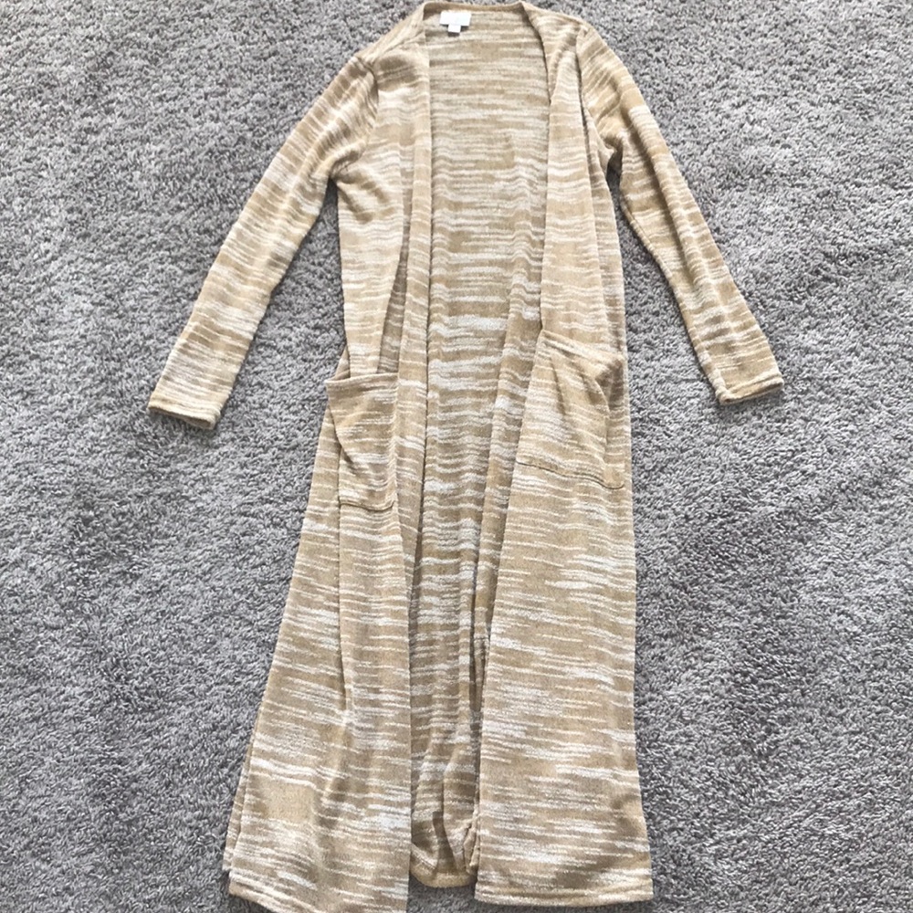 Tan and Creme Cardigan